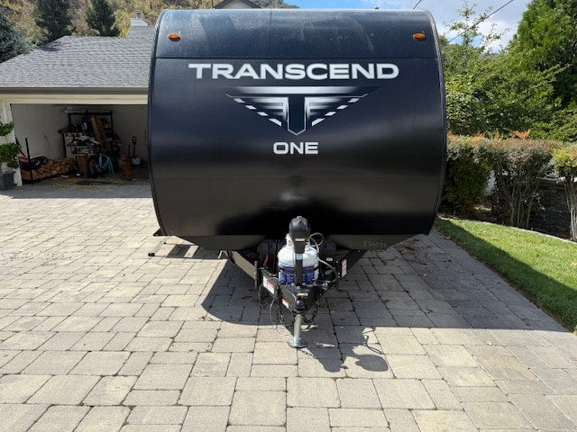  ready for adventure.|This black and white Grand Design Transcend travel trailer — photo 3