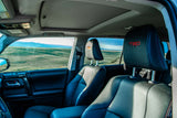 Step inside this TRD SUV, featuring black leather seats and a sunroof, ready for outdoor excursions or your rv rental journey.