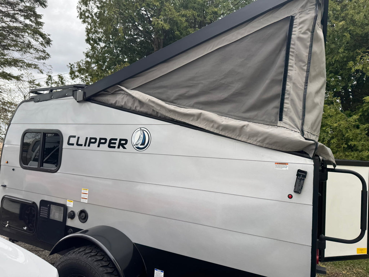  featuring a white propane tank