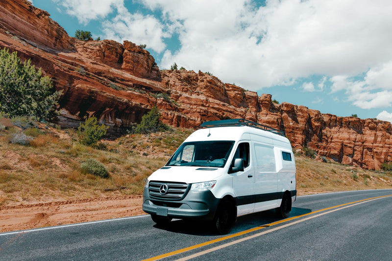 White Mercedes Sprinter van — photo 1