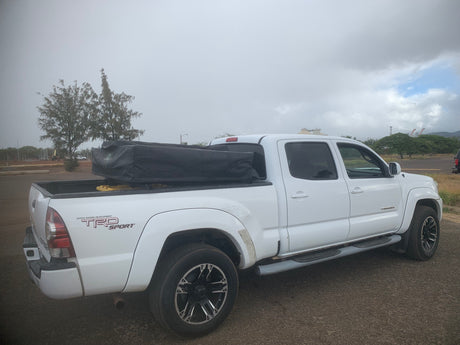  ideal RV rental for beach adventures in Hawaii.|Inside an RV rental's rooftop tent