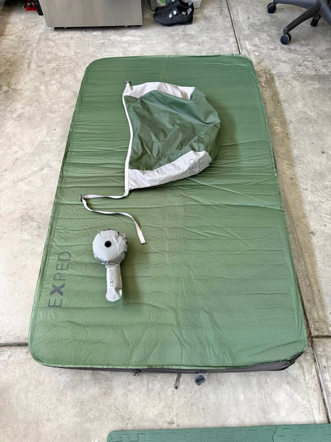 Exped MegaMat Duo 10 M Self-Inflating Mattress Duo 72x40.9 Green/Gray