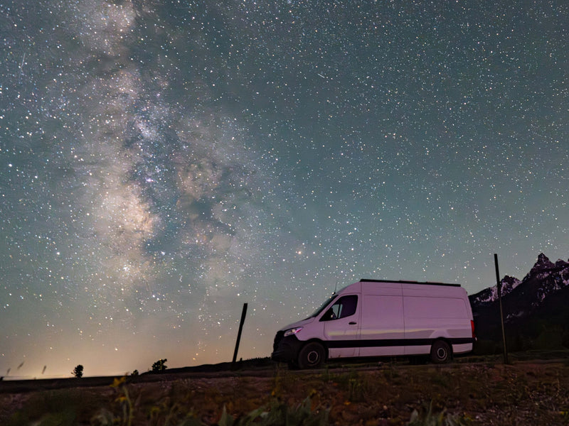 An RV rental parked under a breathtaking Milky Way sky — photo 1
