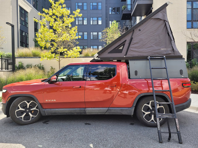 Red Rivian R1T EV truck
