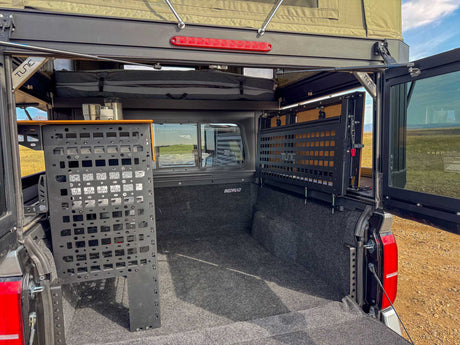  and Tune Outdoor propane tank mounted on a fully equipped pickup truck.|Explore off-grid! This Toyota Tacoma truck camper