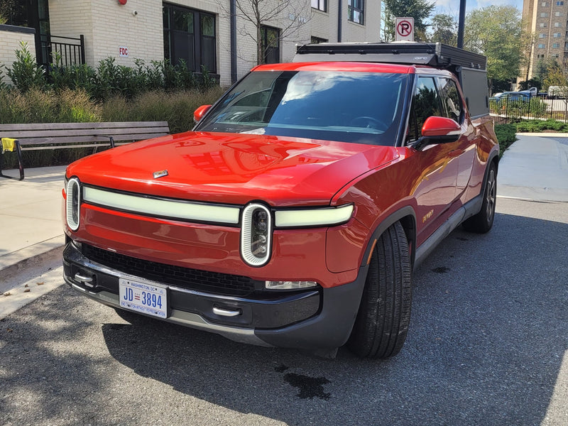 perfect for an rv rental adventure.|Red Rivian R1T electric truck — photo 3