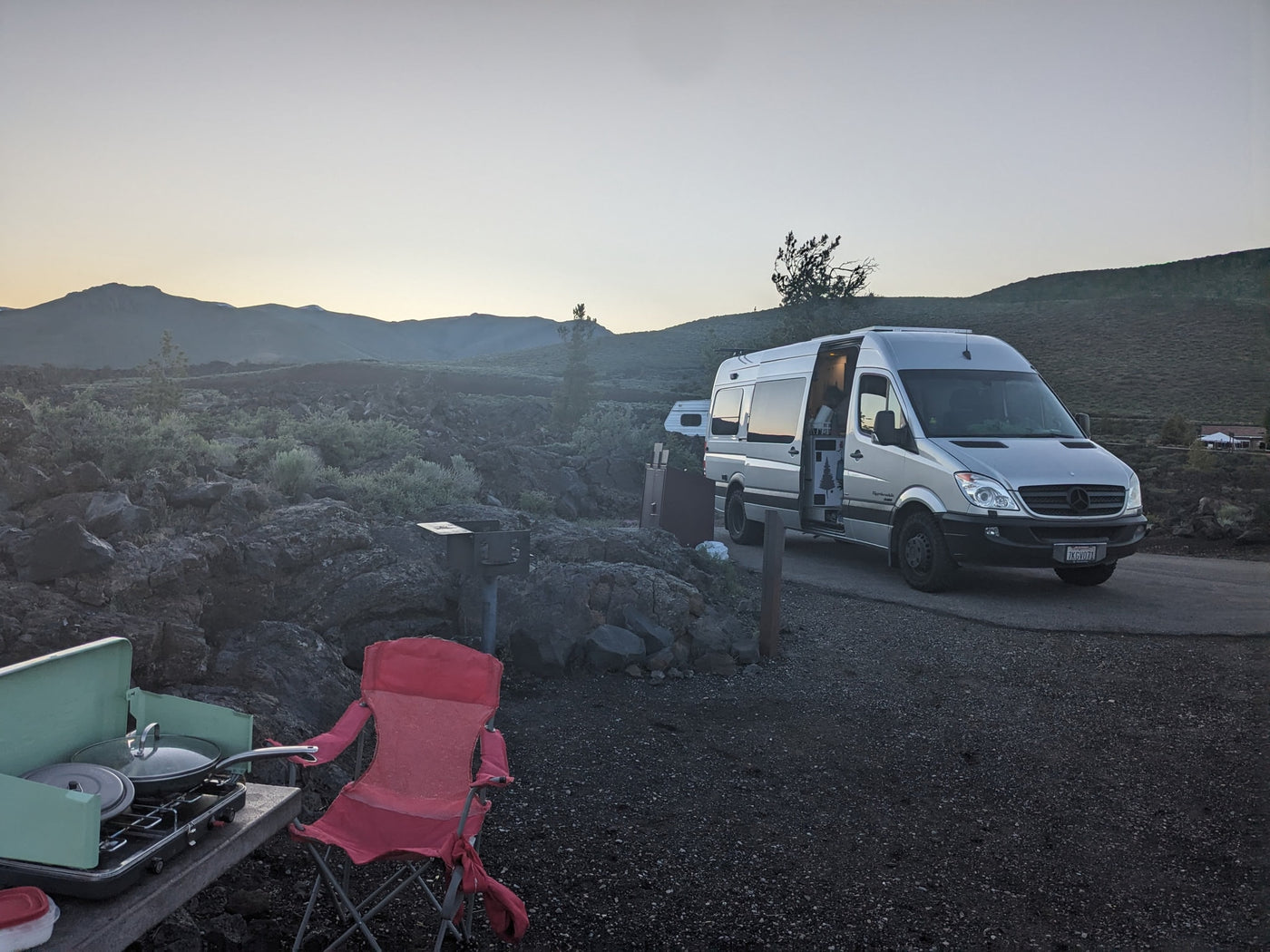  and ocean. Perfect for scenic travel.|This RV rental's interior features a well-equipped kitchenette — photo 17