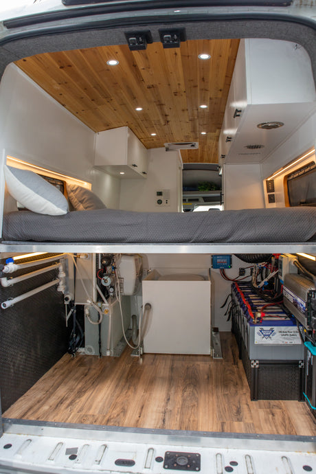 Ultimate Adventure Van with AC & Hot Shower, Battery bank, Queen Bed