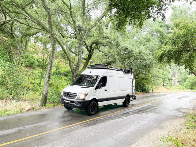 White Mercedes Sprinter rv rental