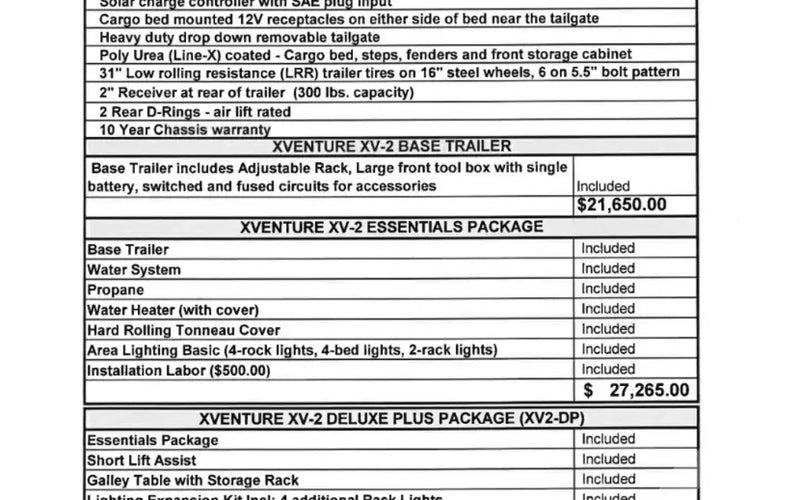 SCHUTT INDUSTRIES XVENTURE XV-2 (XV2) — used overland trailer for sale in Ocala, FL (photo 9) — photo 9
