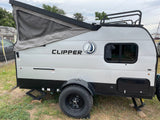 This rugged Clipper pop-up RV rental is ready for off-road camping adventures.
