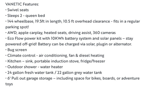 2025 Sprinter Adventure Van! AWD, A/C, diesel heat, solar & more! overland rental