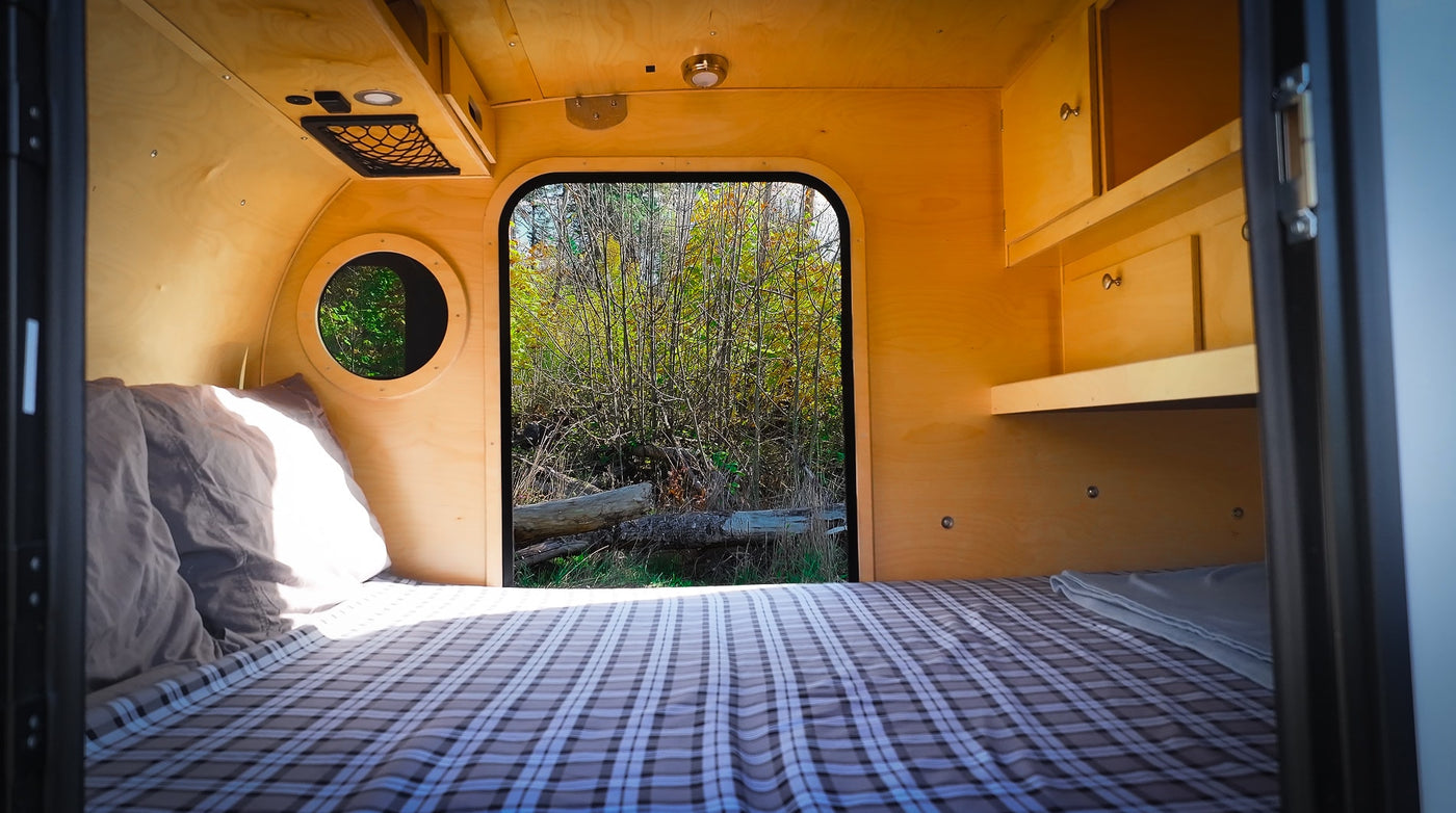  perfect for camping.|Experience outdoor adventure with this RV rental: a teardrop trailer with an open galley kitchen — photo 10