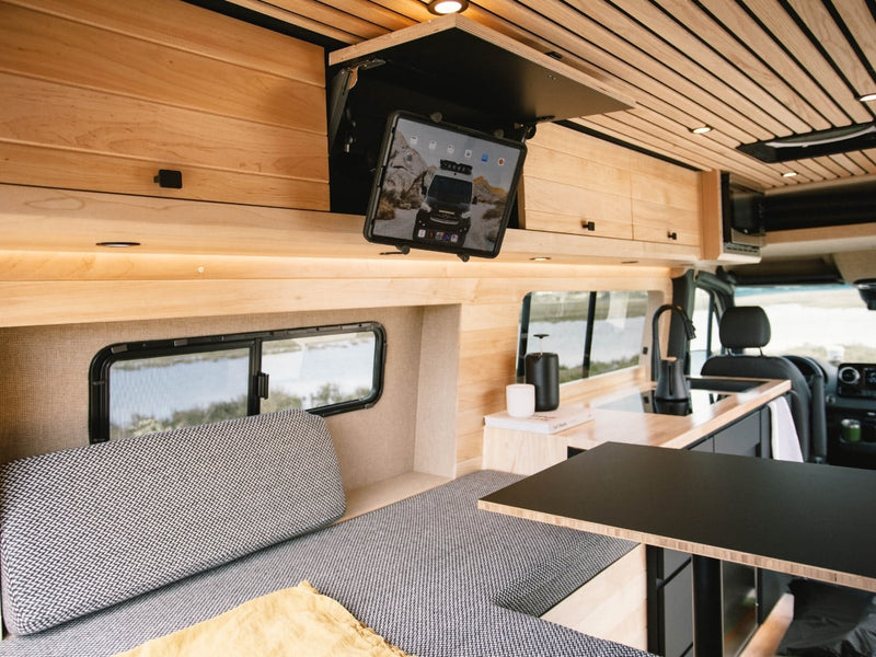  revealing its wood-paneled interior and storage — photo 15