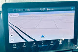 RV rental's navigation system displays a map with street names and car infotainment options at 11:17, 37°F outside.