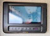 This RV rental's BMPRO smart control panel manages tanks, lights, and climate (70°F) for a comfortable journey.