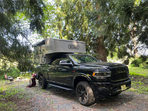 Family Friendly Scout Olympic +Ram 2500 overland rental