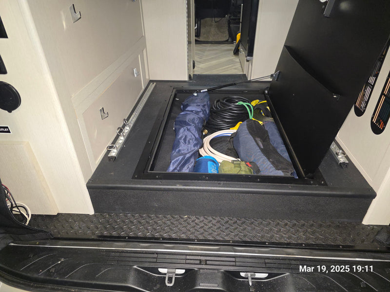  and back windows. Ideal for comfortable travel.|RV rental: Interior shot of Aqua-Hot and smart control panels managing climate — photo 18