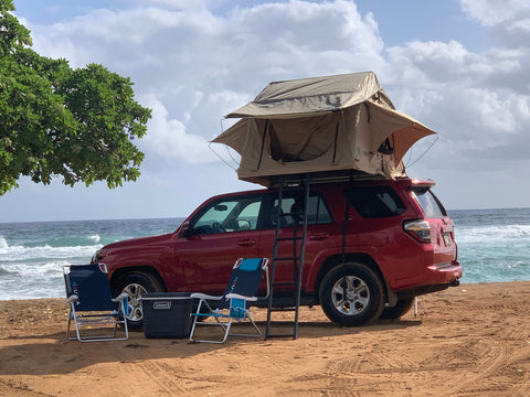 2017 Red Toyota 4Runner overland rental