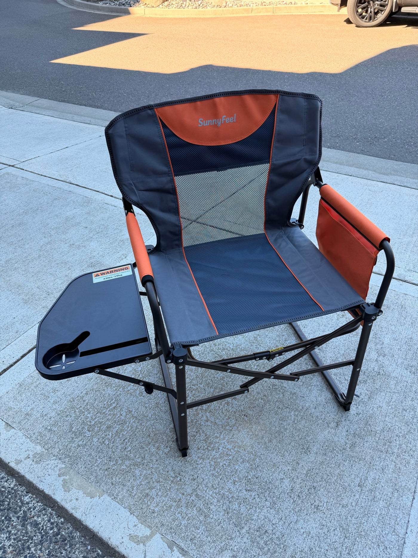 Enhance your RV rental experience with this SunnyFeel portable camping chair, featuring a side table and cup holder for convenience. — photo 13