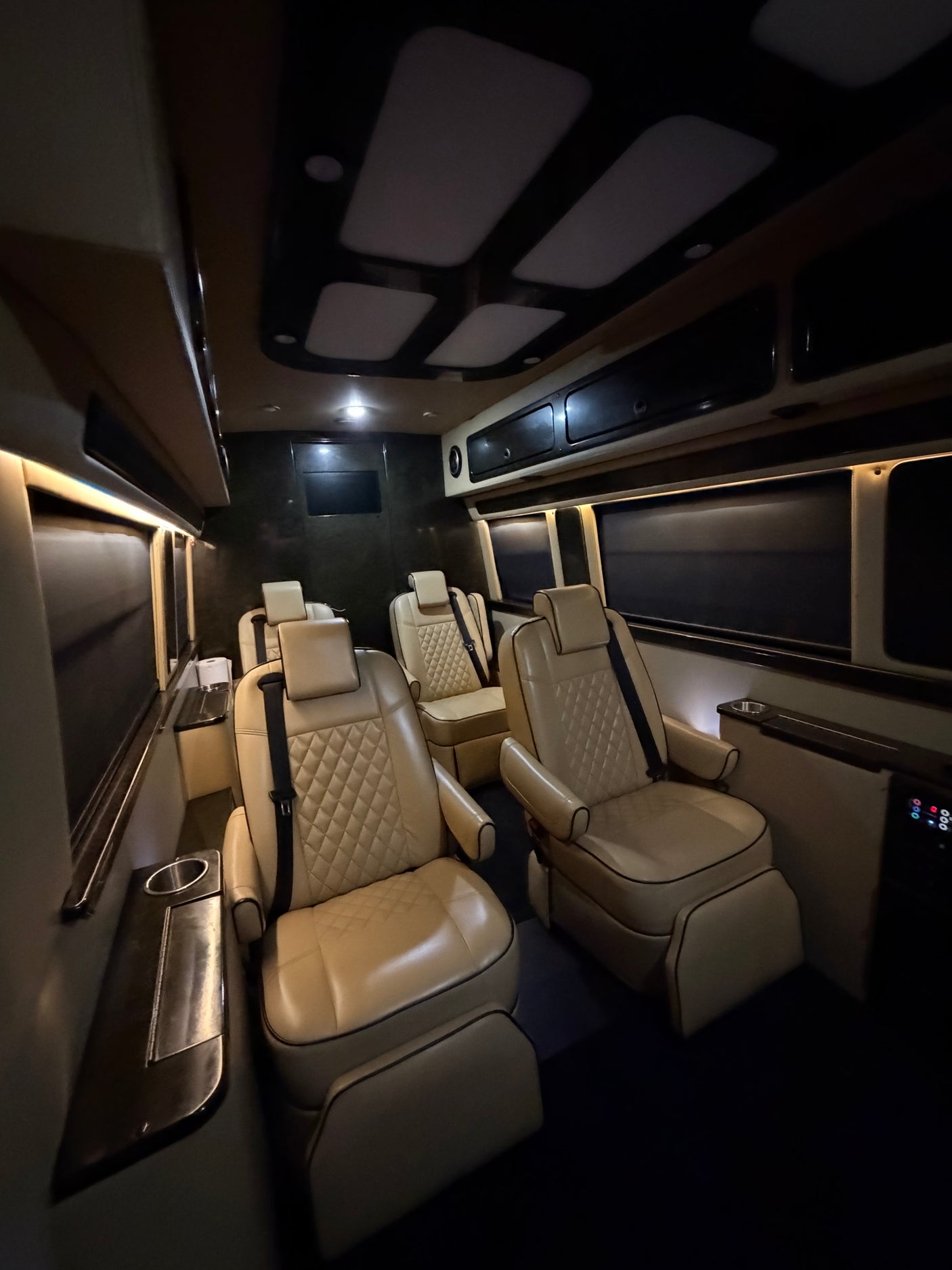 Luxury Mercedes Coach | Massage Chairs & Bathroom