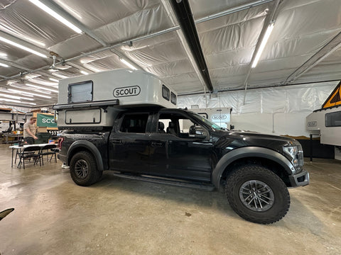 Scout Yoho on F150 Raptor overland rental