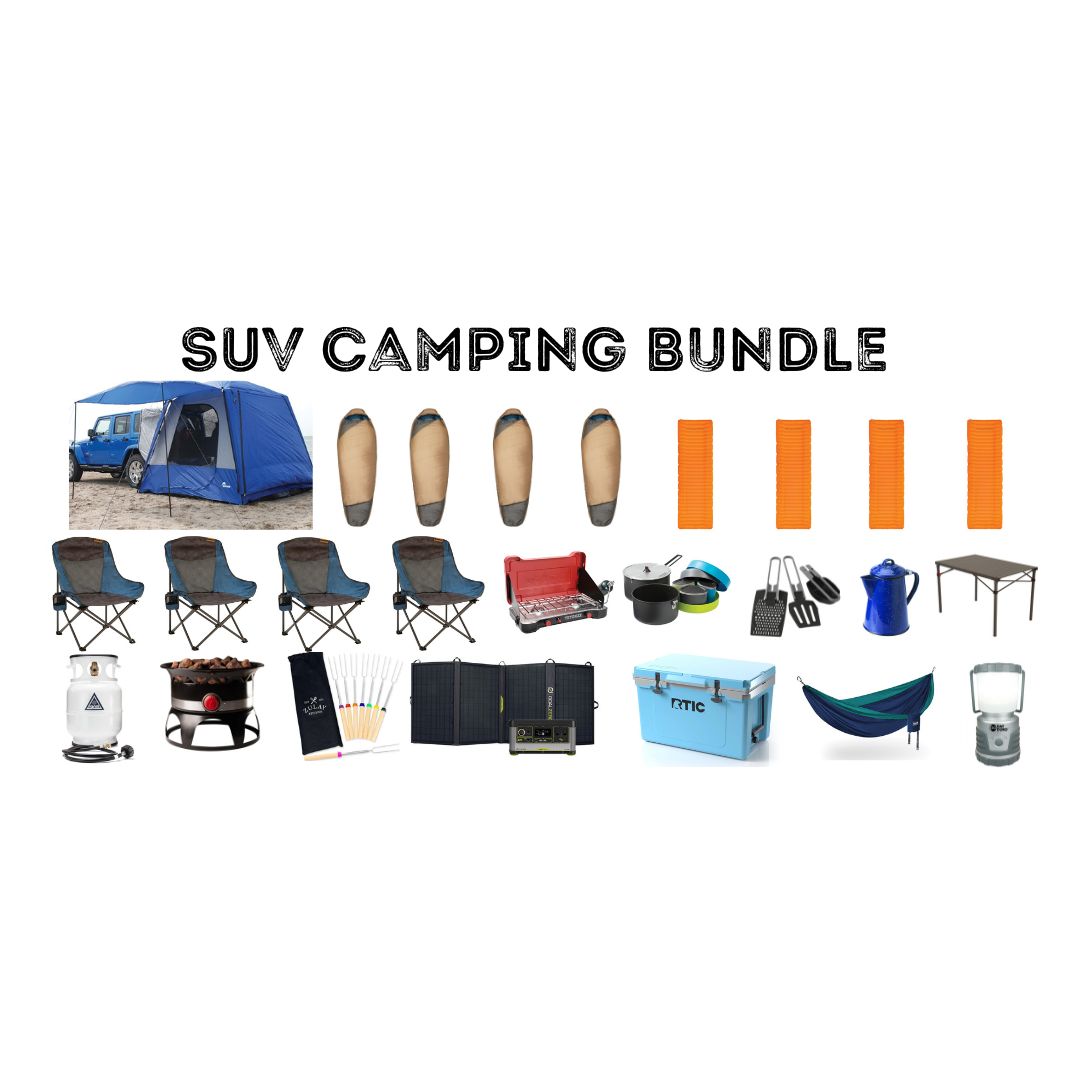  perfect for exploring adventure destinations often sought by RV rental travelers.|RV rental ready: SUV camping bundle with tent