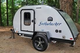  white Bushwhacker teardrop camper — photo 2