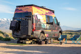 Unlock van life adventure! This custom RV rental camper offers campfires and mountain views.