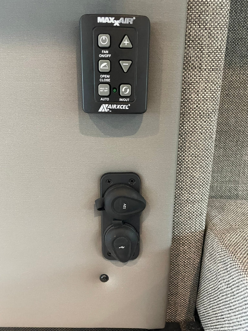  and a privacy curtain for mobile living.|Mercedes-Benz Sprinter rv rental cockpit — photo 12