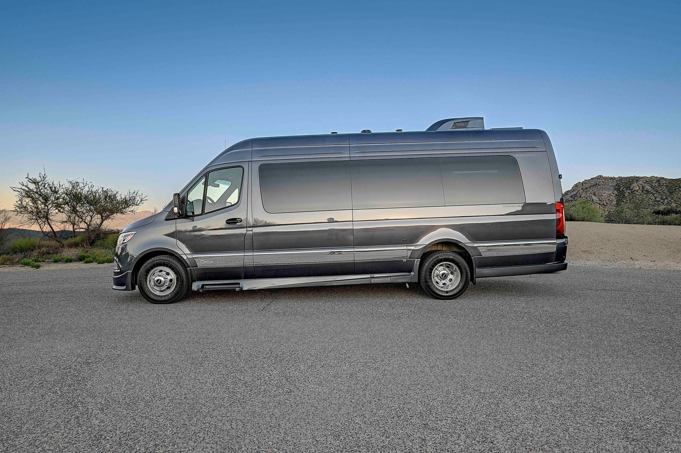  comfortable travel space.|Modern rv rental interior: kitchen with smart panel — photo 7