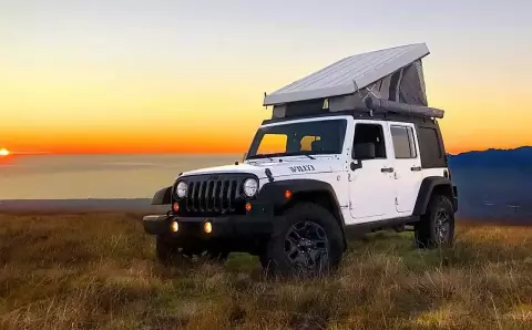 Pop-Top Jeep Camper (White)