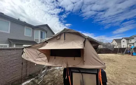 Overland trailer and Smittybilt Xl Rooftop Tent