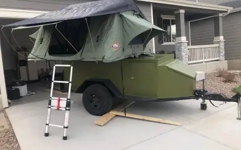 Custom trailer with tepui rooftop tent