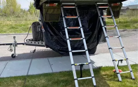 Off-road atv trailer w/ Rooftop tent
