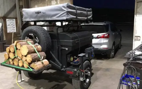 Custom built overland trailer