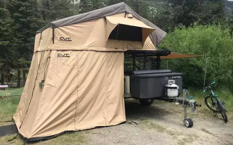 Overland trailer and Rooftop Tent