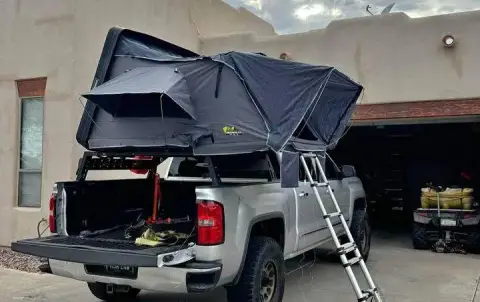 Overland Tent Truck Setup