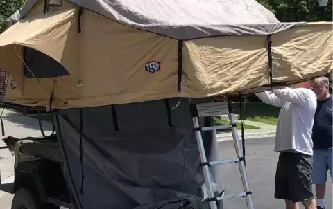 Tepui Tent Mounted On Custom Trailer